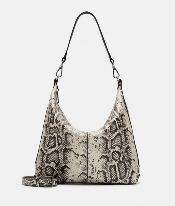Liebeskind Herren Snake Paris Hobo M - Steingrau