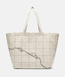 Liebeskind Herren Canvas Shopper L - Creme