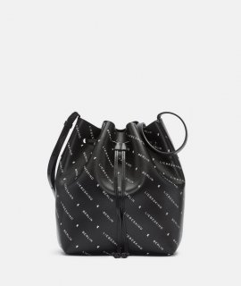 Liebeskind Herren Monogram Bucketbag M - Schwarz