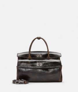 Liebeskind Herren Archive Gloria Ii Satchel M - Dunkelbraun Liebeskind Herren Archive Gloria Ii Satchel M - Dunkelbraun