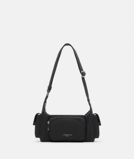 Liebeskind Herren Nylon Lila Crossbody S - Schwarz