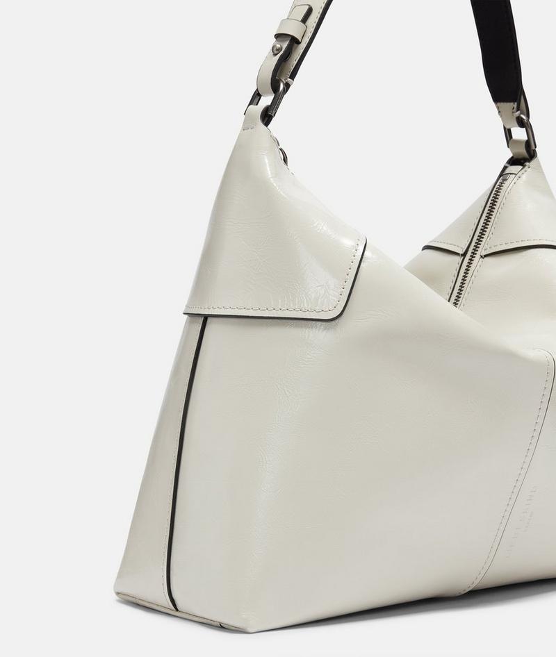 Liebeskind Herren Mila Hobo M - Creme