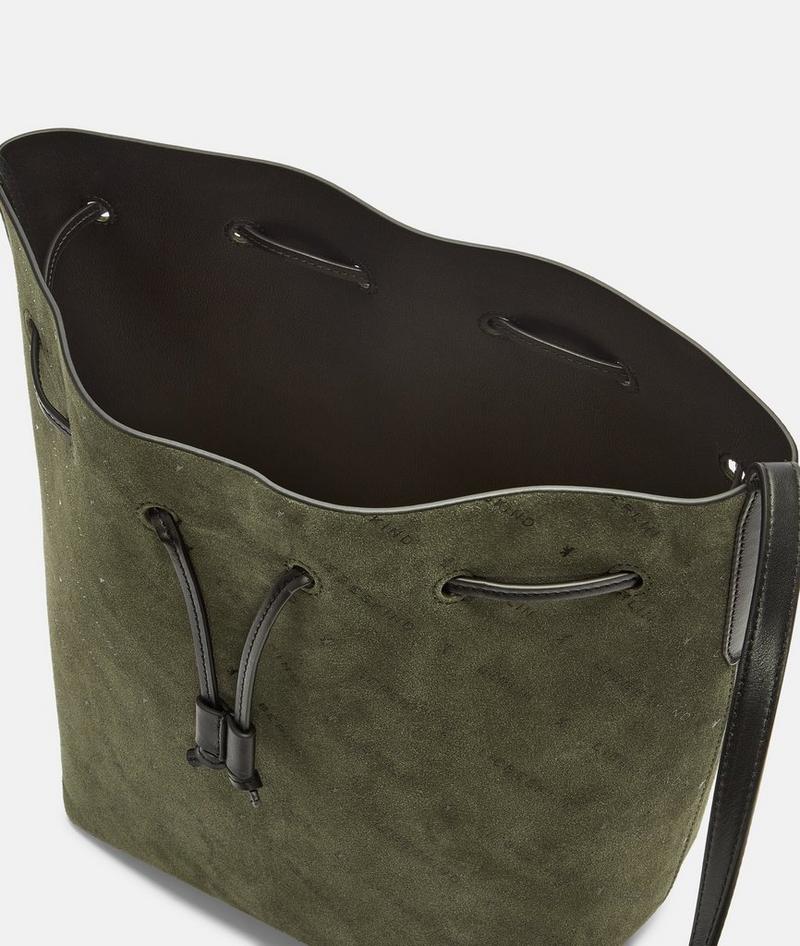 Liebeskind Herren Monogram Bucketbag M - Olivgrün