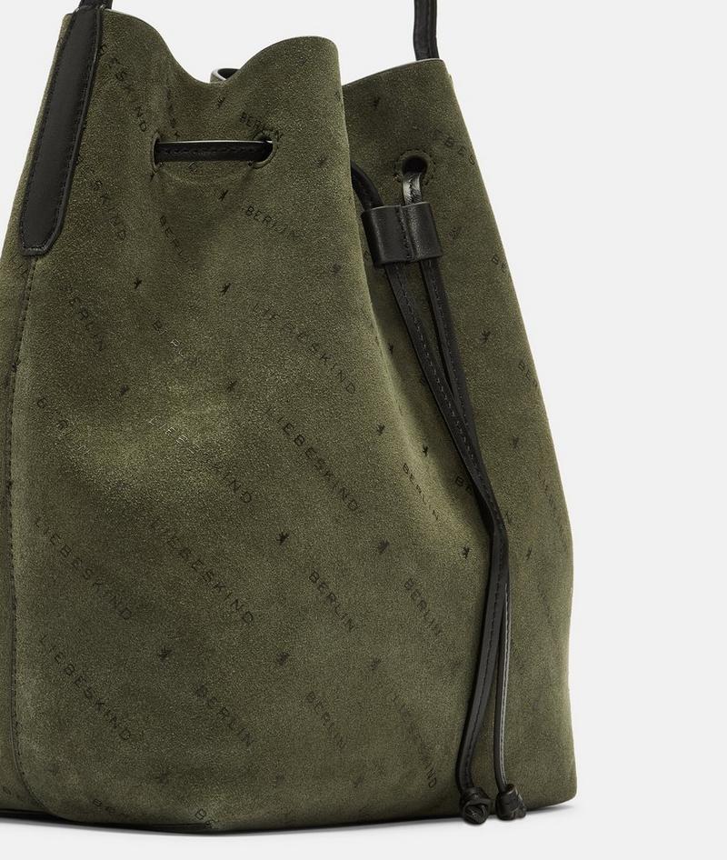 Liebeskind Herren Monogram Bucketbag M - Olivgrün