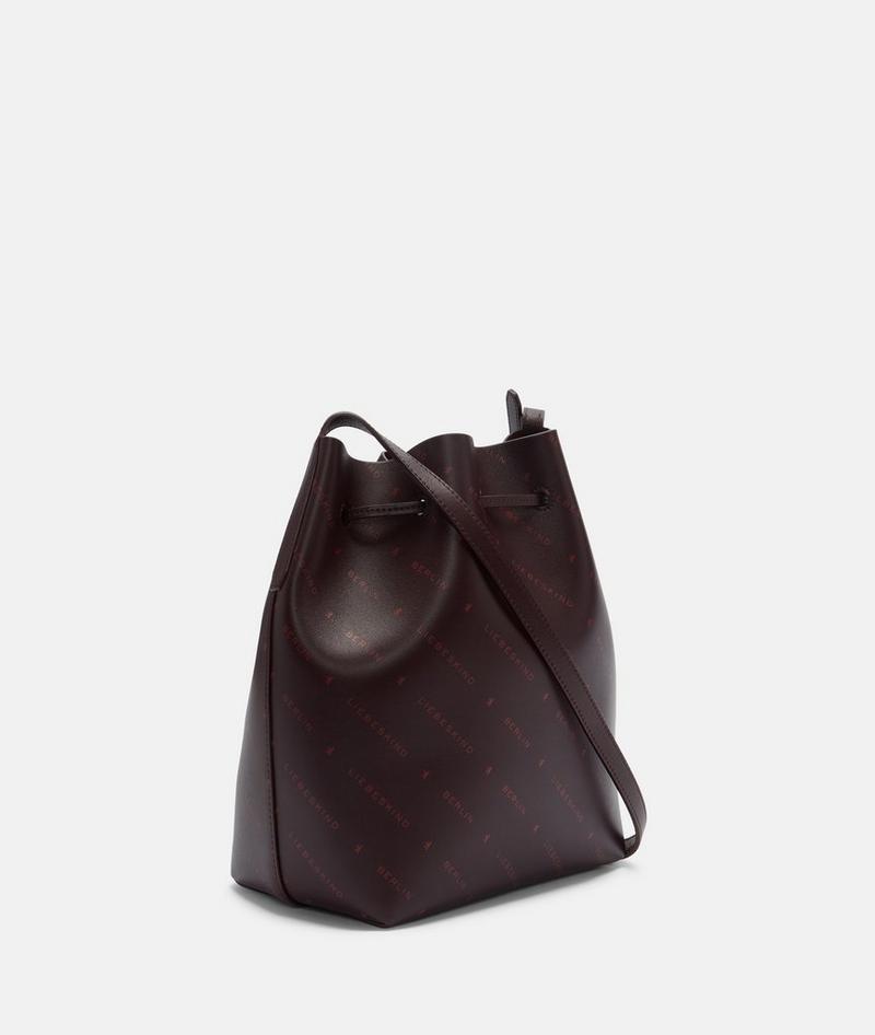 Liebeskind Herren Monogram Bucketbag M - Bordeaux