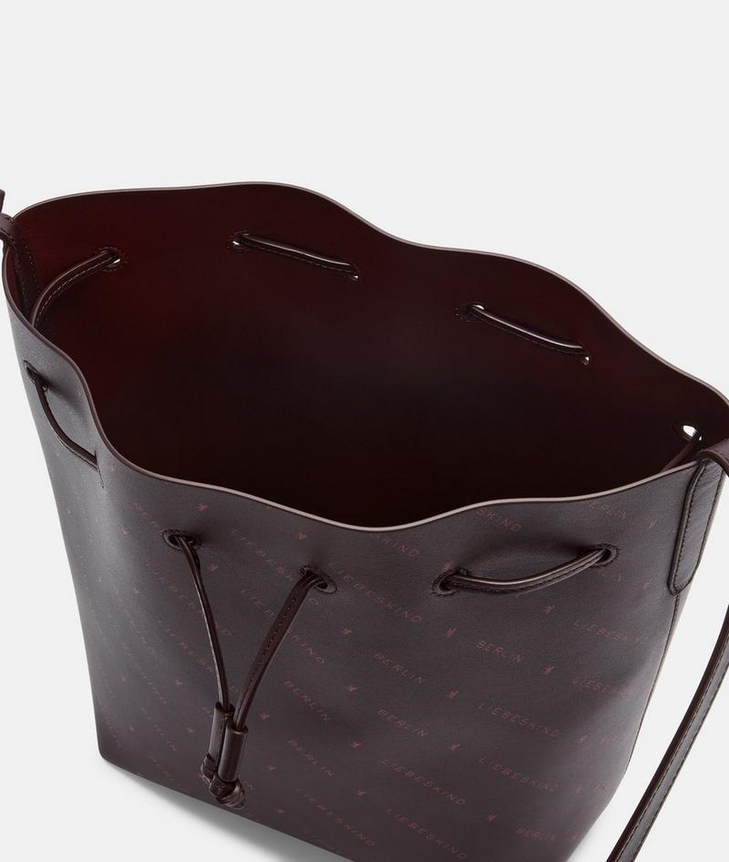 Liebeskind Herren Monogram Bucketbag M - Bordeaux