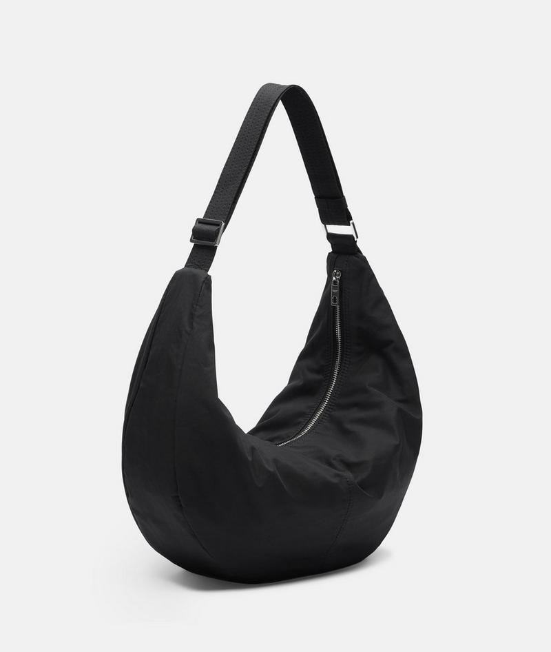 Liebeskind Herren Nylon Moon Hobo M - Schwarz