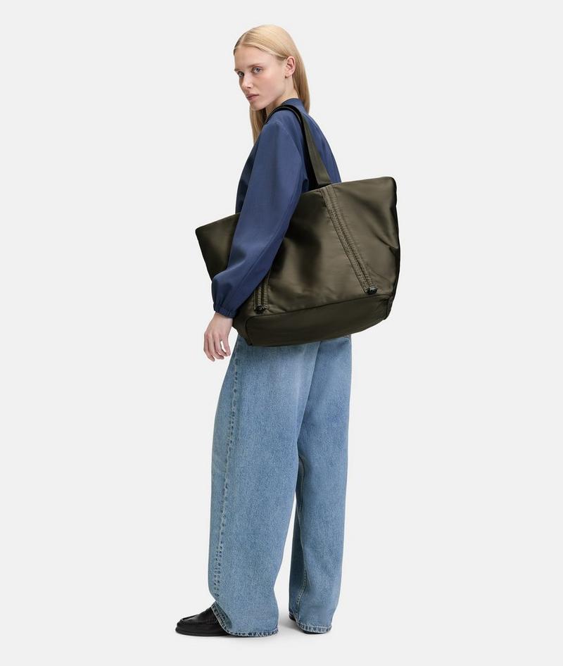 Liebeskind Herren Nylon Shopper L - Olivgrün