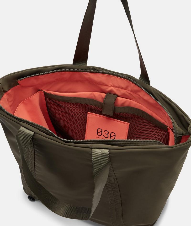 Liebeskind Herren Nylon Shopper L - Olivgrün