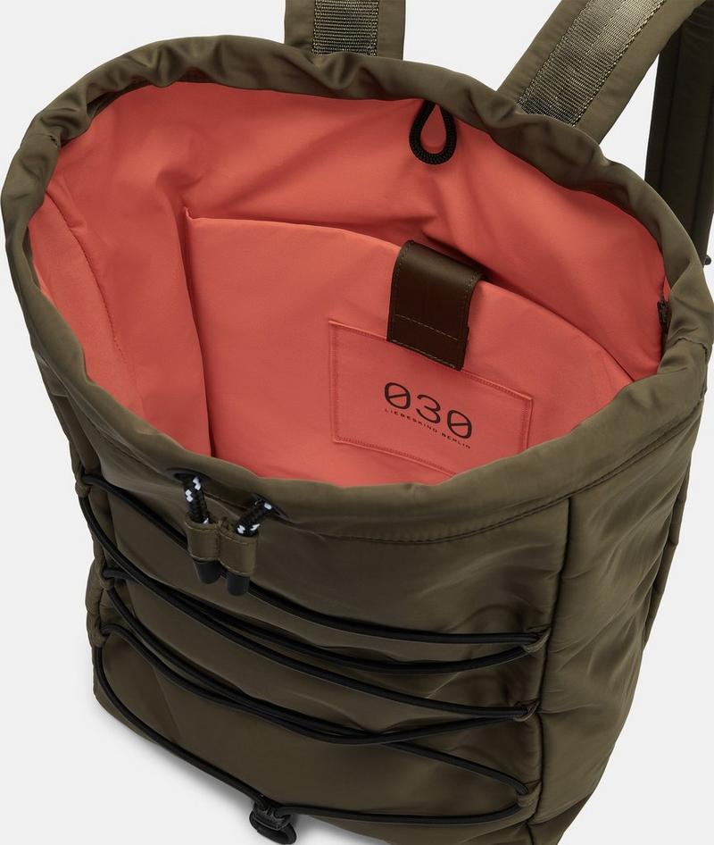 Liebeskind Herren Nylon Backpack L - Olivgrün