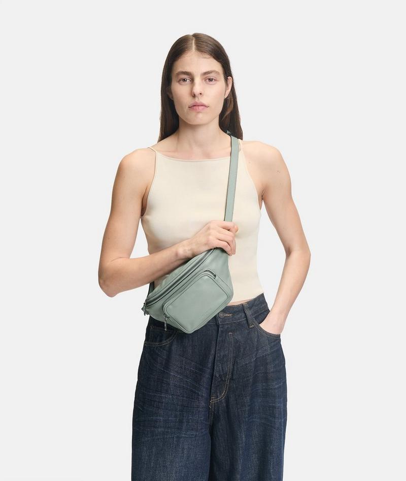 Liebeskind Herren Lila Belt-bag M - Dunkles Salbeigrün