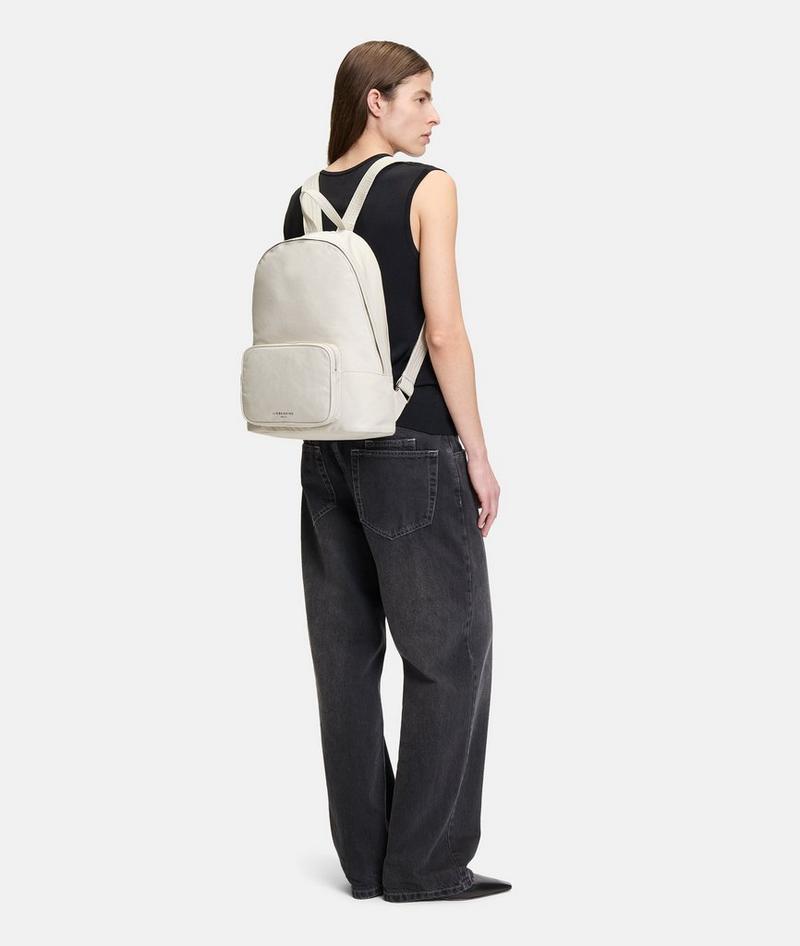 Liebeskind Herren Nylon Lila Backpack L - Creme