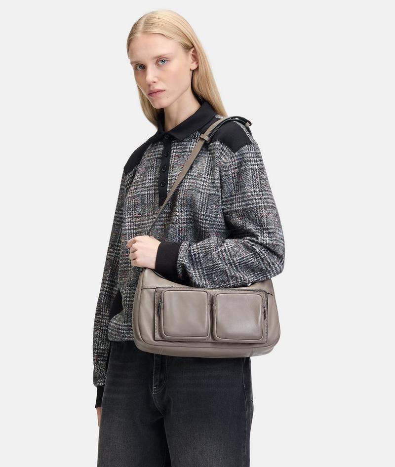 Liebeskind Herren Maia Hobo M - Steingrau