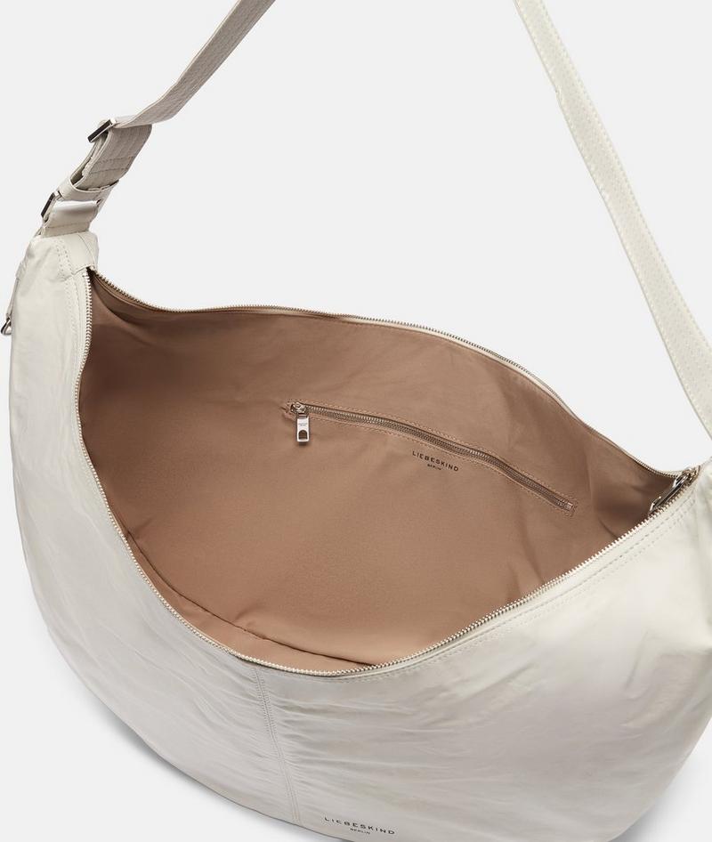Liebeskind Herren Nylon Moon Hobo L - Creme