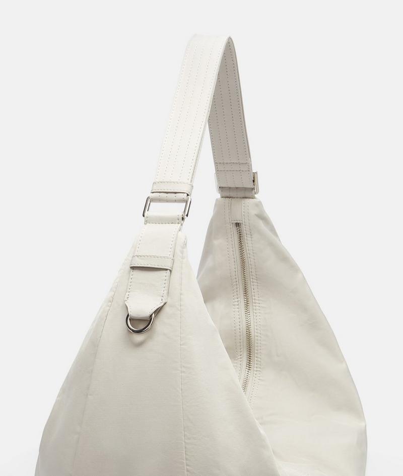 Liebeskind Herren Nylon Moon Hobo L - Creme
