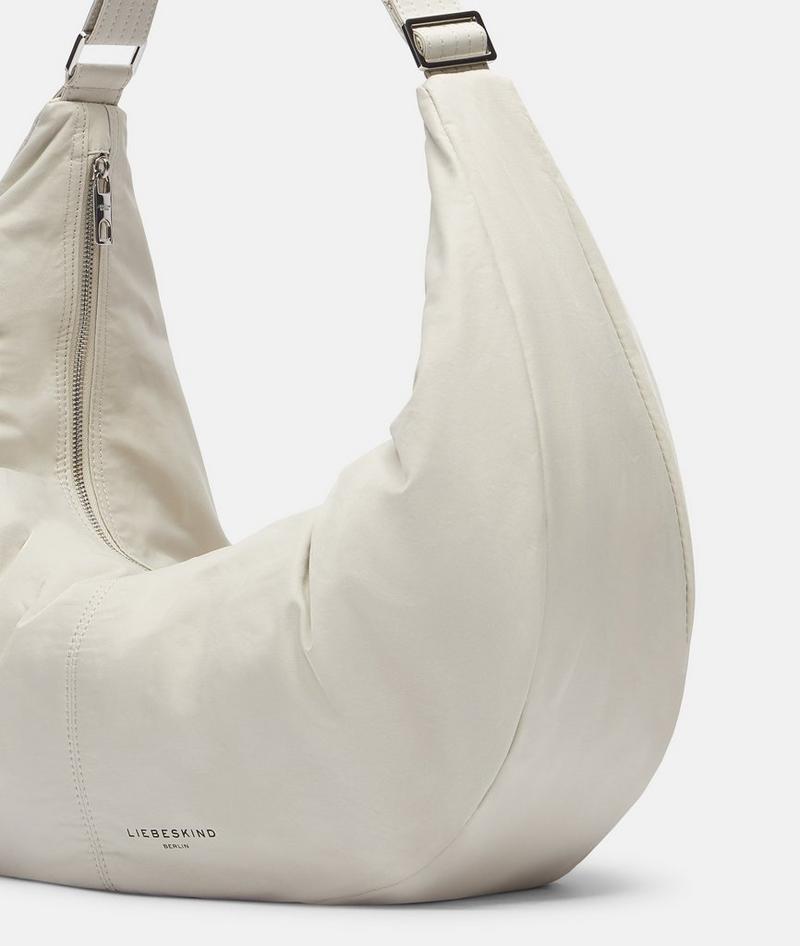 Liebeskind Herren Nylon Moon Hobo L - Creme
