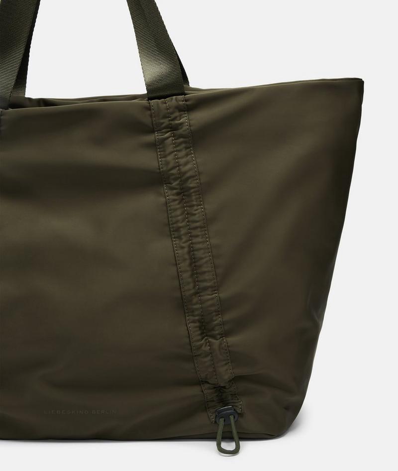 Liebeskind Herren Nylon Shopper L - Olivgrün