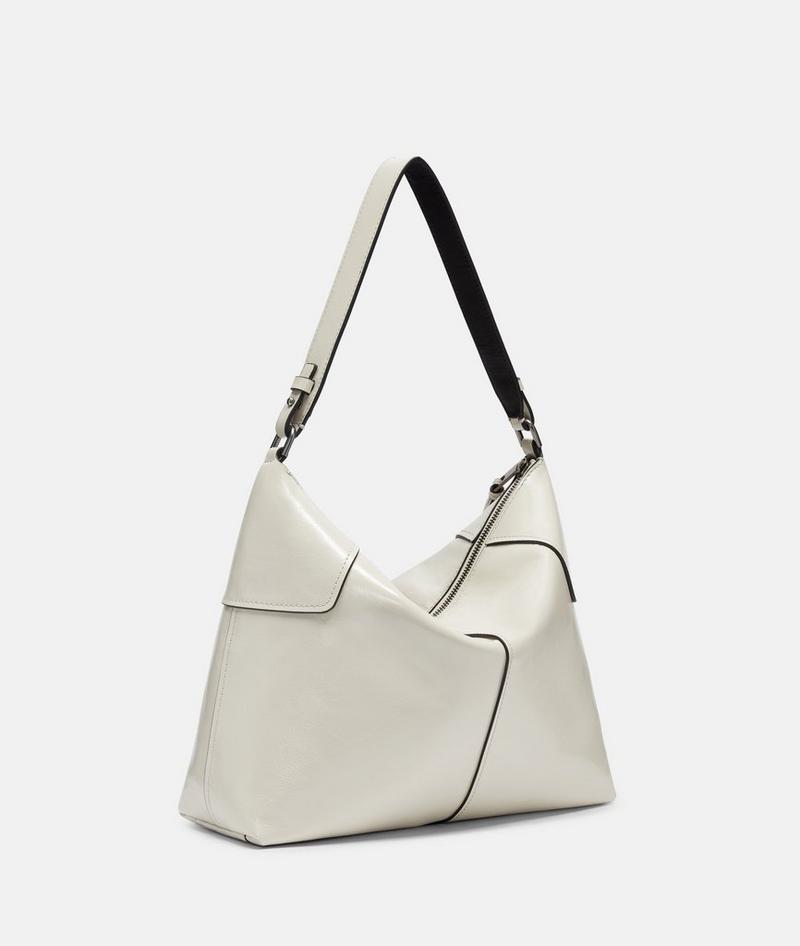 Liebeskind Herren Mila Hobo M - Creme