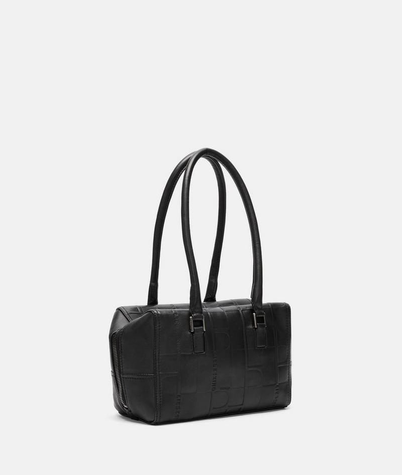 Liebeskind Herren Monogram Kayla Satchel S - Schwarz