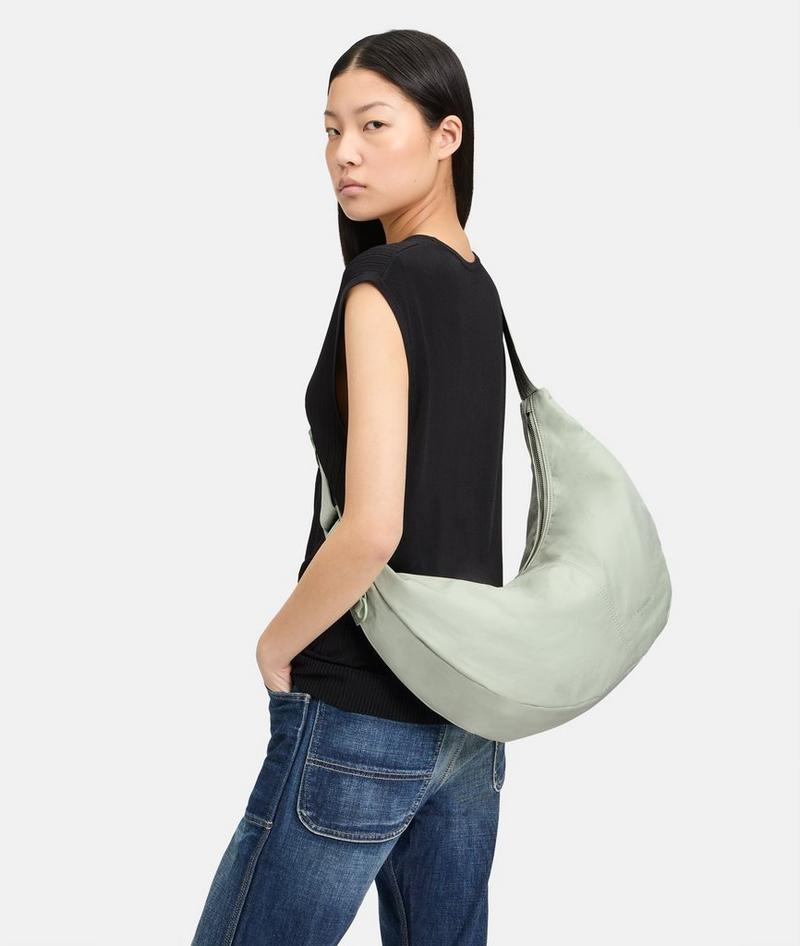 Liebeskind Herren Nylon Moon Hobo M - Salbeigrün