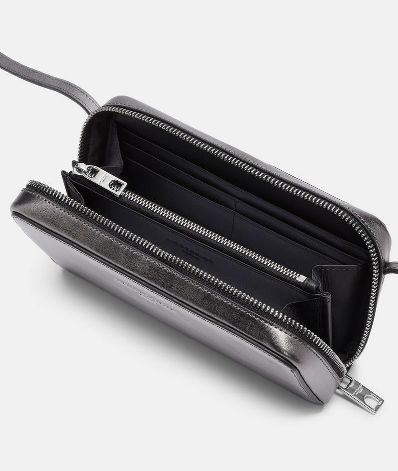 Liebeskind Herren Metallic Crossbody Xs - Silber