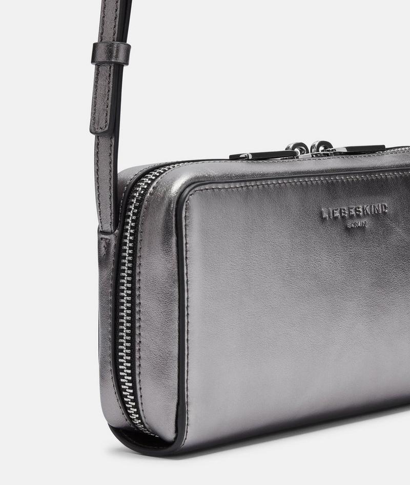Liebeskind Herren Metallic Crossbody Xs - Silber