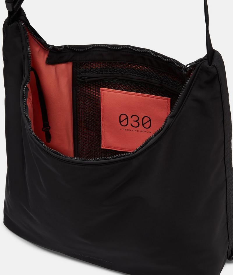 Liebeskind Herren Nylon Hobo L - Schwarz