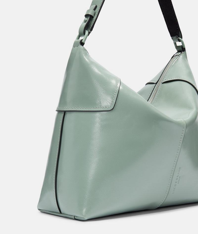 Liebeskind Herren Mila Hobo M - Dunkles Salbeigrün