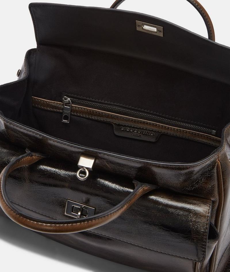 Liebeskind Herren Archive Gloria Ii Satchel M - Dunkelbraun