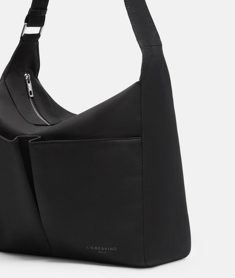 Liebeskind Herren Nylon Hera Hobo M - Schwarz