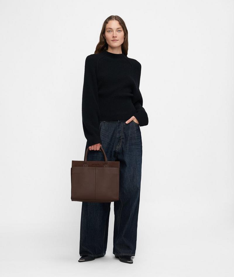 Liebeskind Herren Blake Satchel L - Dunkelbraun