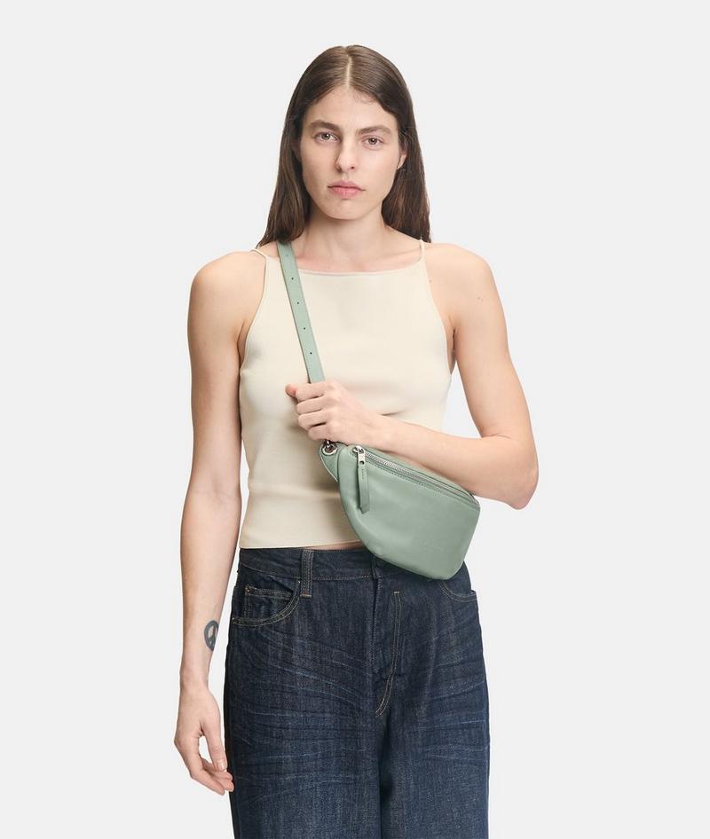 Liebeskind Herren Tavia Belt-bag M - Dunkles Salbeigrün