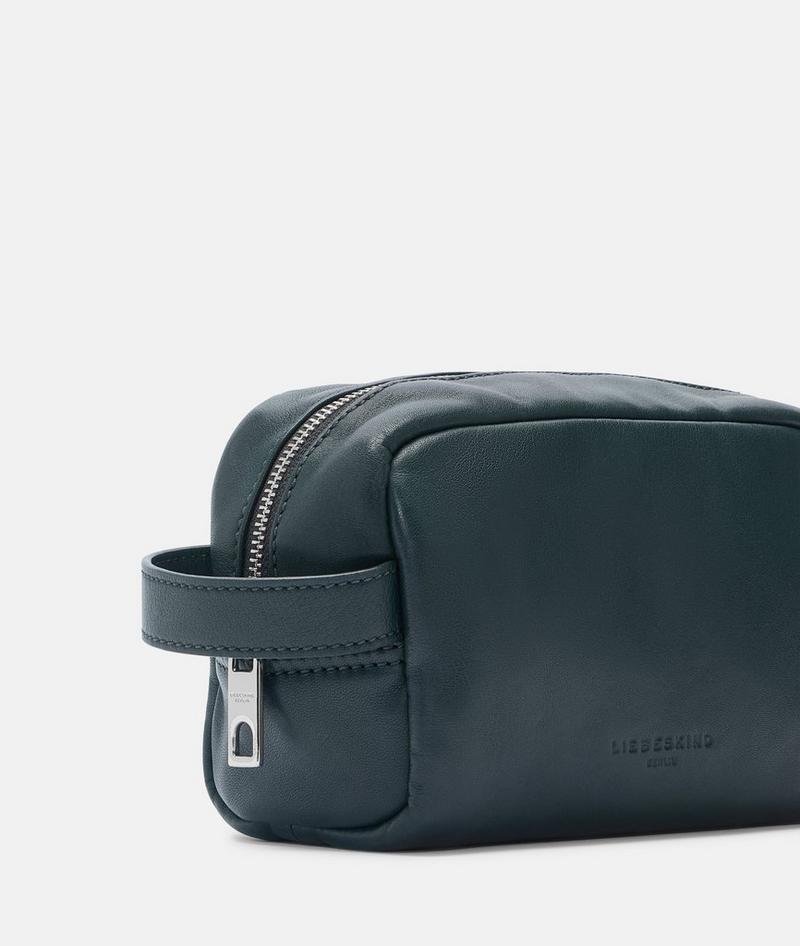 Liebeskind Herren Cosmetic Pouch S - Petrol