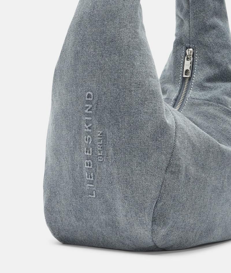 Liebeskind Herren Farrah Hobo M - Blassblau