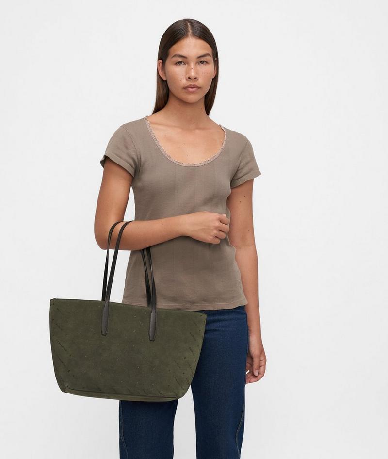 Liebeskind Herren Monogram Shopper M - Olivgrün