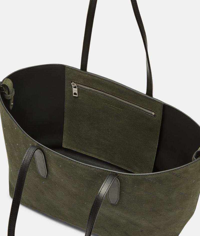 Liebeskind Herren Monogram Shopper M - Olivgrün