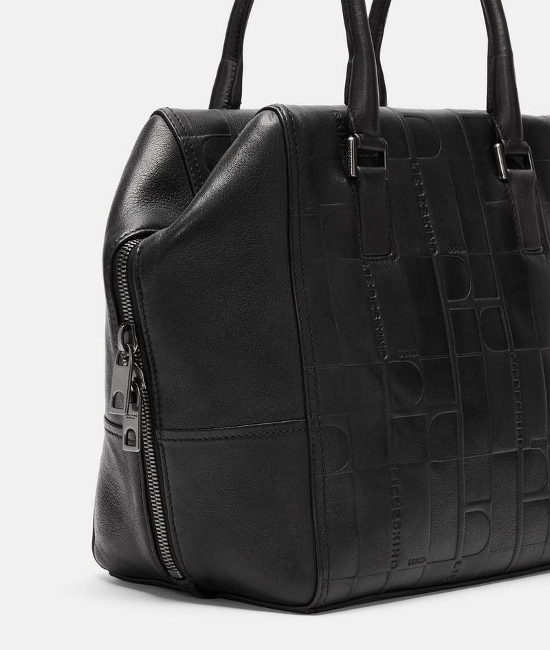 Liebeskind Herren Monogram Kayla Satchel M - Schwarz