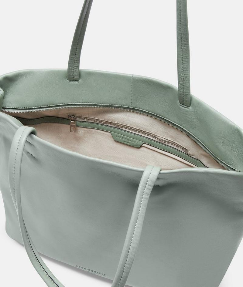 Liebeskind Herren Hera Shopper L - Dunkles Salbeigrün