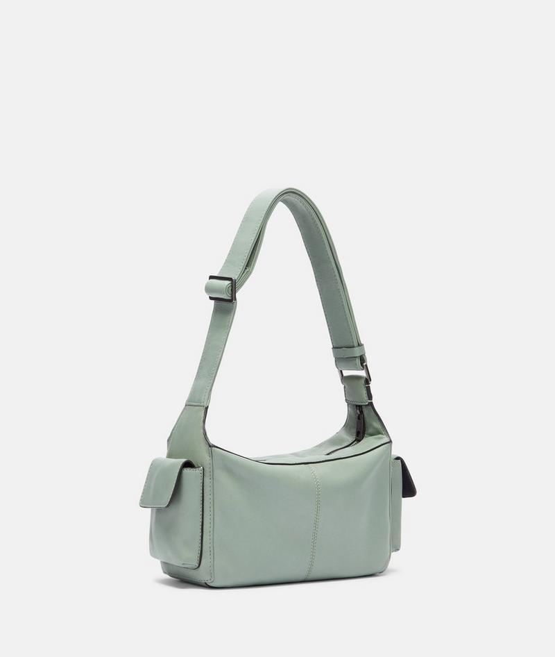 Liebeskind Herren Lila Crossbody S - Dunkles Salbeigrün