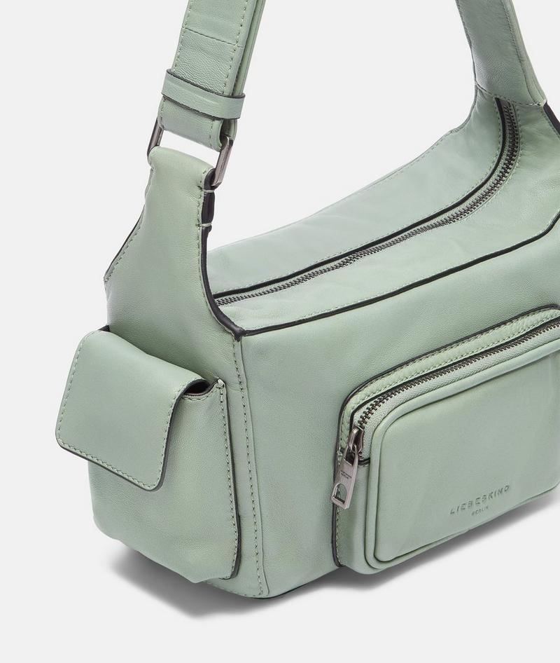 Liebeskind Herren Lila Crossbody S - Dunkles Salbeigrün