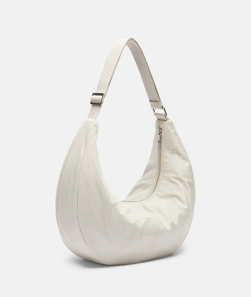 Liebeskind Herren Nylon Moon Hobo M - Creme