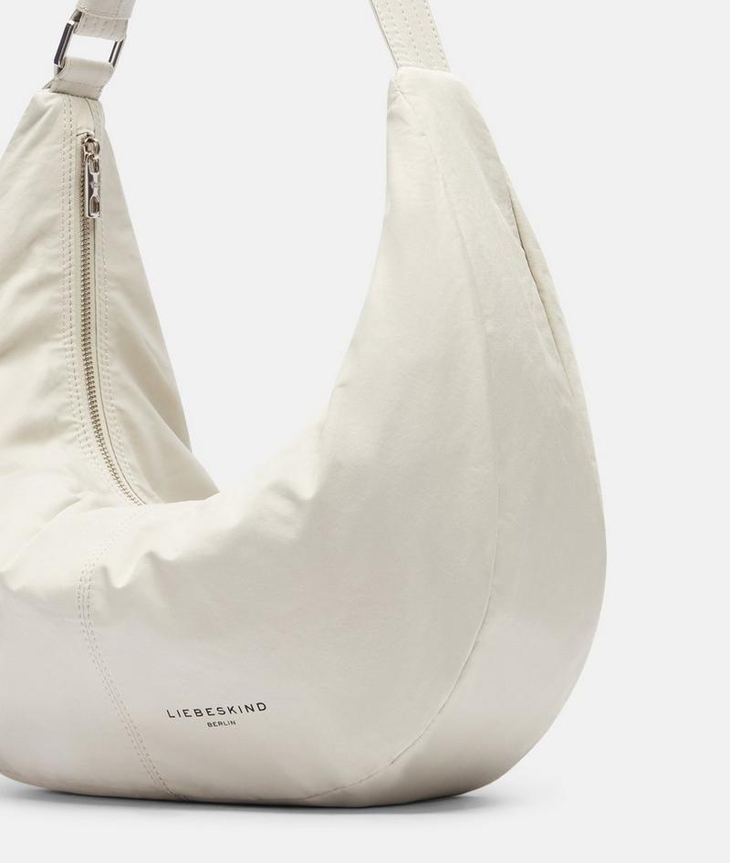 Liebeskind Herren Nylon Moon Hobo M - Creme