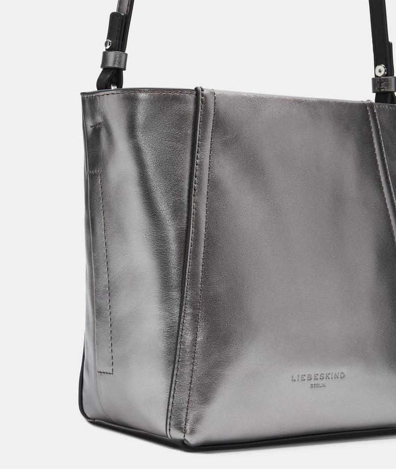 Liebeskind Herren Metallic Chudy Hobo S - Silber
