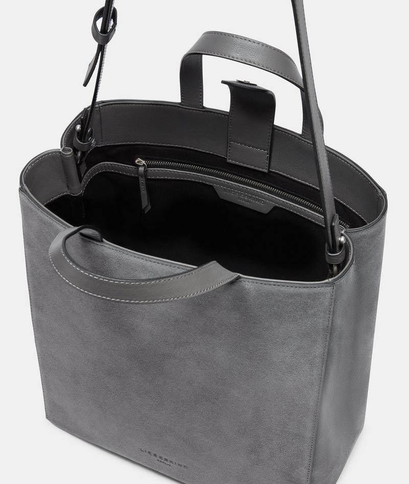 Liebeskind Herren Paper Bag M - Grau Meliert