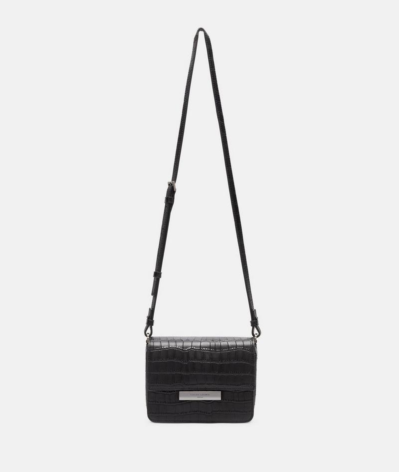 Liebeskind Herren Kroko Alex Crossbody S - Schwarz