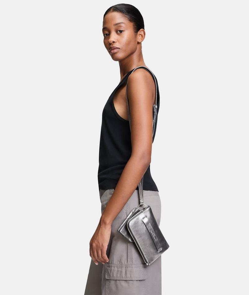 Liebeskind Herren Metallic Lora Pouch - Silber