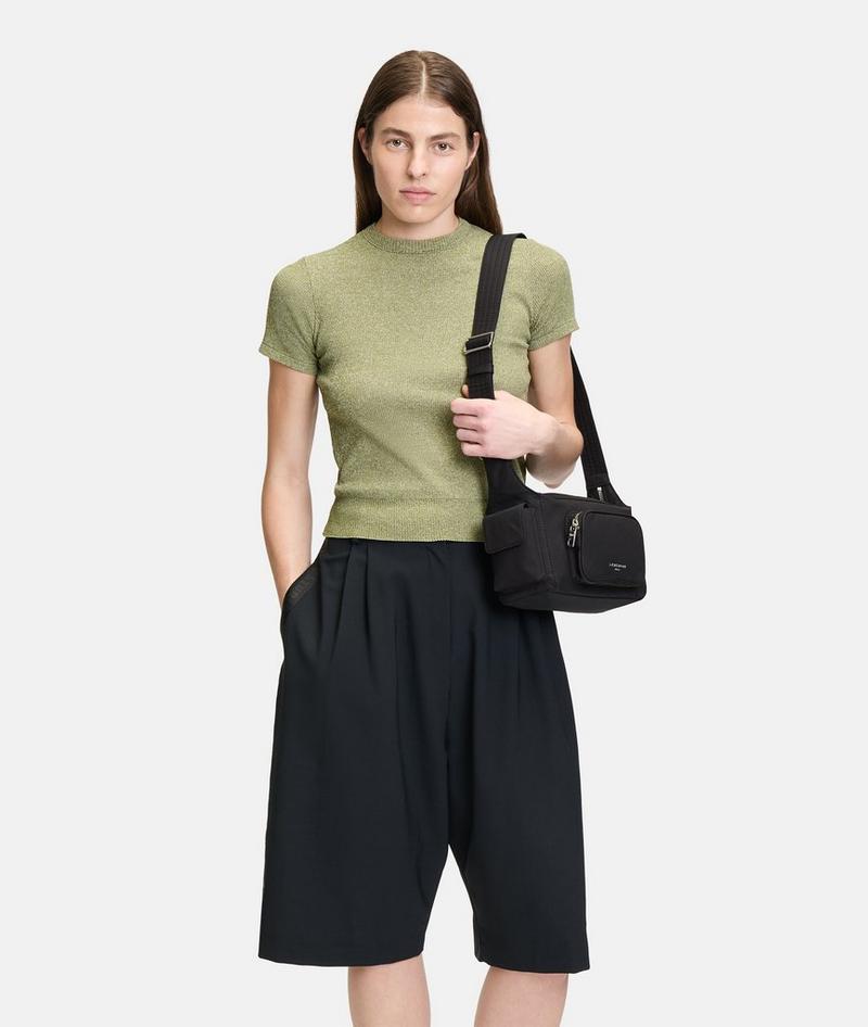 Liebeskind Herren Nylon Lila Crossbody S - Schwarz