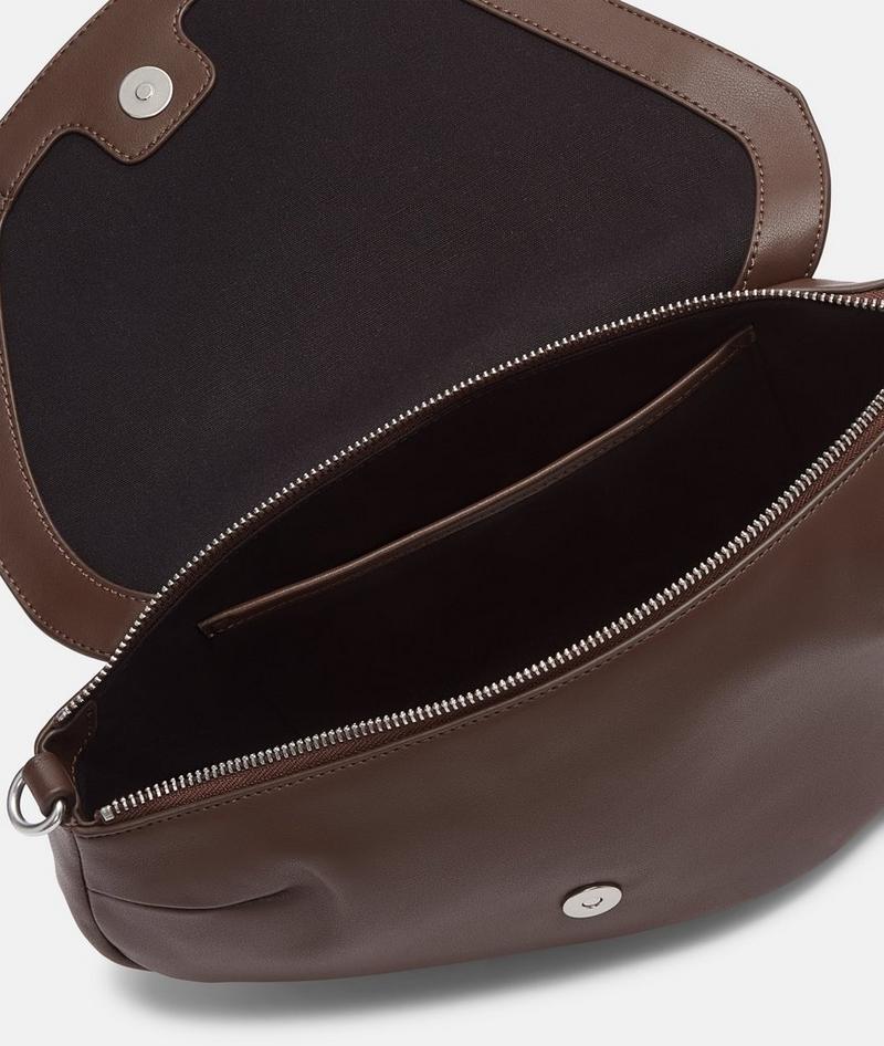 Liebeskind Herren Oval Shoulder Bag M - Dunkelbraun