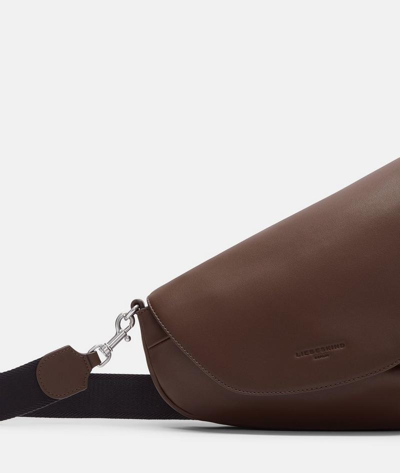 Liebeskind Herren Oval Shoulder Bag M - Dunkelbraun