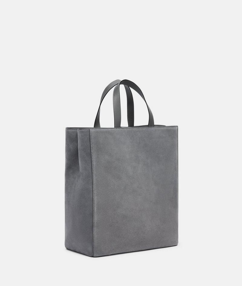 Liebeskind Herren Paper Bag M - Grau Meliert